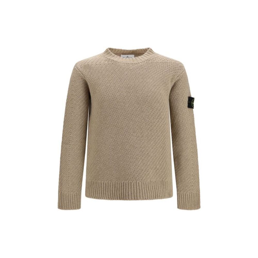 Stone Island Beige Wool Oves Aries Men's Sweatshirt